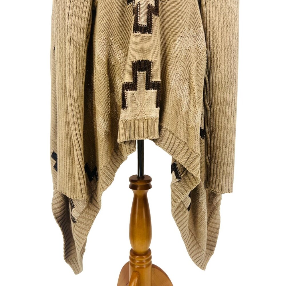 Draped Tribal Waterfall Duster Cardigan | Coastal Cowgirl Western Boho Cozy Knit - Picture 13 of 16